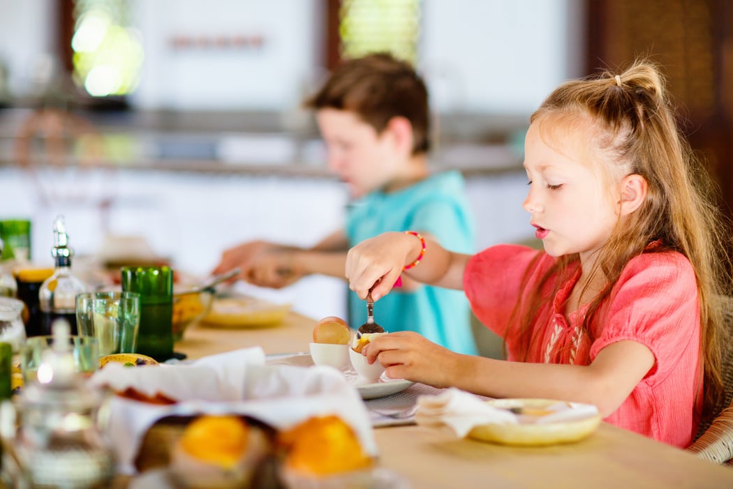 Kids Eating Breakfast