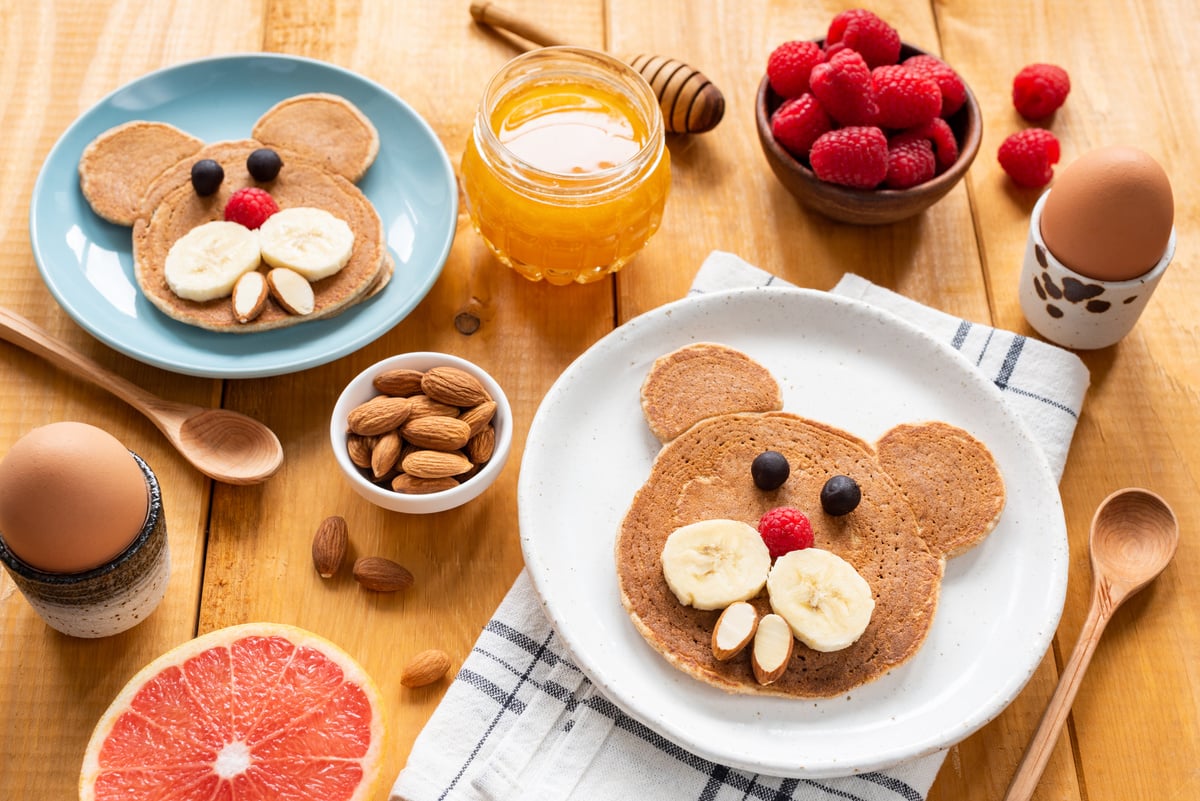 Pancakes Breakfast For Kids, Food Art